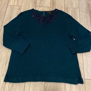 J. Crew wool & Rabbit Jeweled Sweater Size M